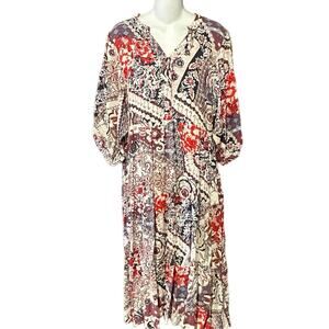 Hope Springs Women’s Large Bohemian Style Tiered Skirt Dress